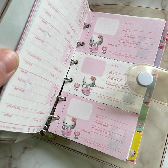 Vintage Sanrio Hello Kitty - Pink Angel Hello Kitty binder 1997 - Picture 7 of 8